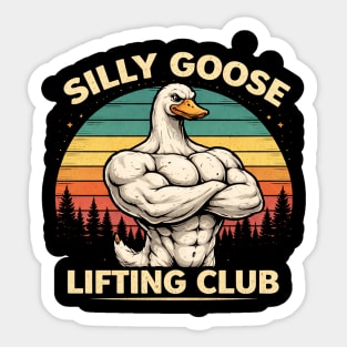 Silly Goose Lifting Club For Fitness Enthusiasts Sticker